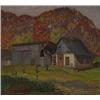 Image 1 : thomas HAROLD BEAMENT prca, FALL COTTAGE., Oil on canvas, signed., 30.5 x 33 cm. (12 x 13 in.)...