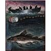 Image 1 : david lloyd blackwood rca, osa, cpe, cm, COD TRAP FISHERMAN, WITH LONE COD., Oil tempera on ma...