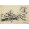 Image 1 : Thomas Garland Greene, SPRINGFIELD., Ink and graphite, signed, titled and, dated July 1899....