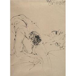 harold barling town rca, osa, cpe, LOVE DRAWING., Ink, signed and dated 16.3.69., 45.1 x 33.6...