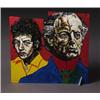 Image 1 : john beRnard boyle, BOB AND WILFRID., Mixed media sculpture and collage, signed., 42.5 x 45.7...