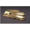 Image 1 : unidentified, Carved ivory hunter stalking two, seals, set on weathered whalebone, tundra., ...