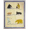 Image 1 : unidentified, Two wall hangings depicting Arctic scenes. Felt appliqué on duffel with embroidered...