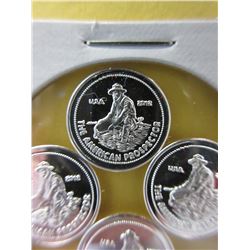 4 x .999 Silver "American Prospector" rounds