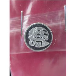 4 x .999 Silver "USA Flag" rounds - 1 gram each