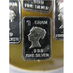 4 x .999 Silver "Queen Elizabeth Head" bars
