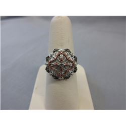 Tri-colour Diamond studded ring