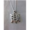 Image 1 : Diamond studded turtle necklace