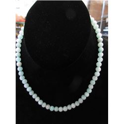 Sterling Silver Blue Jade necklace - 110 CTW