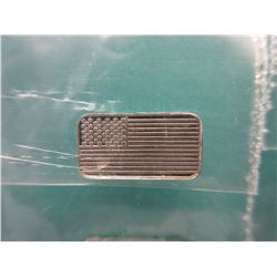 4 x .999 Fine Silver American Flag bars