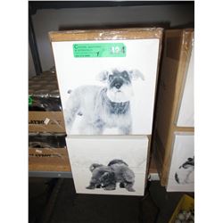 2 Cases of new animal themed canvas wall art