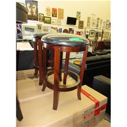 2 New stools - solid wood frame