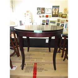 Round wood table