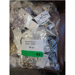 New - Fashion jewelry wrapped for retail - 90 pcs