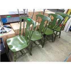 4 Wood Colonial style chairs