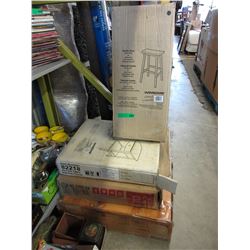 4 New unassembled pieces of furniture