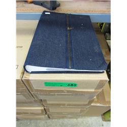 8 Cases of denim covered photo albums