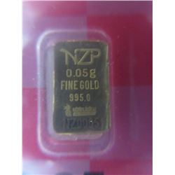 .995 Fine Gold Turkish Mint Bar - 0.05 Grams