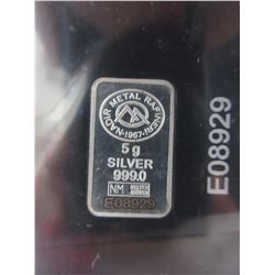 .999 Silver Nadir Mint bar - 5 grams