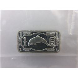 4 x .999 Fine Silver Investor bars - 1 gram each