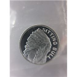 4 x .999 Silver Native Indian "Sitting Bull" Rounds