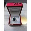 Image 2 : 9.25 CT Seaside Quartz & Diamond solitaire ring