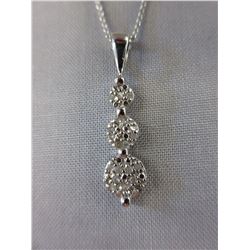 Ladies .25 CT Diamond Journey necklace