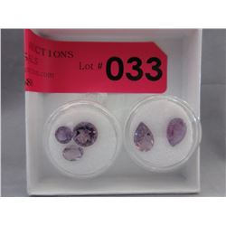 Gem jar: 5 Assorted cut Purple Amethyst