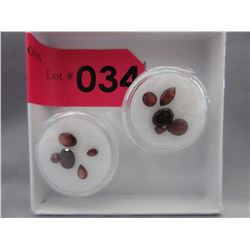 Gem jar: 10 Assorted cut Garnets