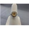 Image 1 : Cushion cut Citrine & Diamond dinner ring