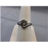 Image 1 : Double wave design ring set with Black Diamond