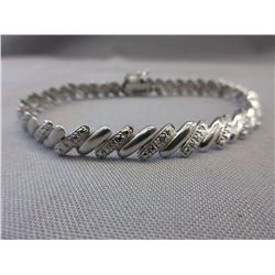 Sterling Silver San Marco Design Link Bracelet