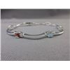 Image 1 : Multi-Gemstone tennis bracelet - Princess cut
