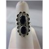 Image 1 : Custom ring set with 2 Oval Blue Sapphires