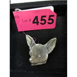 Sterling Silver Chihuahua brooch