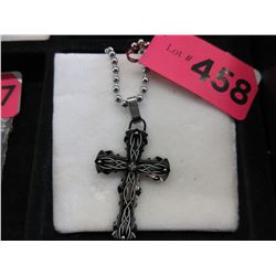 New - Michael Hill stainless steel cross & chain