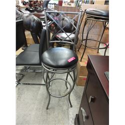New - Swivel bar stool with brown seat