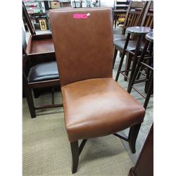 3 New dining chairs - Brown faux leather