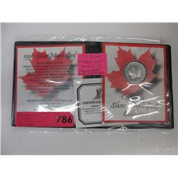 1 Ounce - 1990 Fine Silver "Maple Leaf" coin
