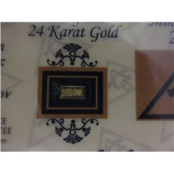 2 x .9999 Gold Bullion Bars - 1 Grain each