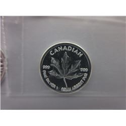 4 x .999 Silver "Canada Maple Leaf" 1 gram rounds