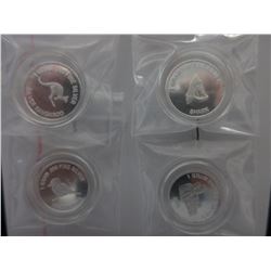4 x .999 Fine Silver Australia Mint Art rounds