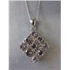 Image 1 : Diamond shaped Pendant set w/ Amethysts & Diamond
