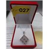 Image 2 : Diamond shaped Pendant set w/ Amethysts & Diamond