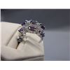 Image 2 : New  Amethyst & Diamond 1/2 Hoop Earrings