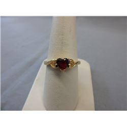 Gold Finished - Sterling Silver & Diamond Ring