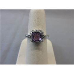 Sterling Silver & Purple Amethyst Ring