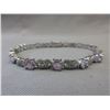 Image 1 : 6+ CT Purple Amethyst & Diamond Bracelet