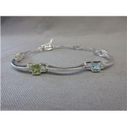 Sterling Silver Multi Gemstone Bracelet