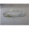 Image 1 : Sterling Silver Multi Gemstone Bracelet